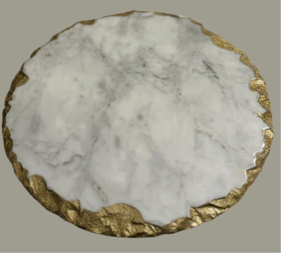 Marble tray with Golden Edge